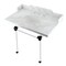 Kingston Brass 36 Carrara Marble Console Sink with Acrylic Legs, Marble WhiteMatte Black LMS36MA0 - alternate 1